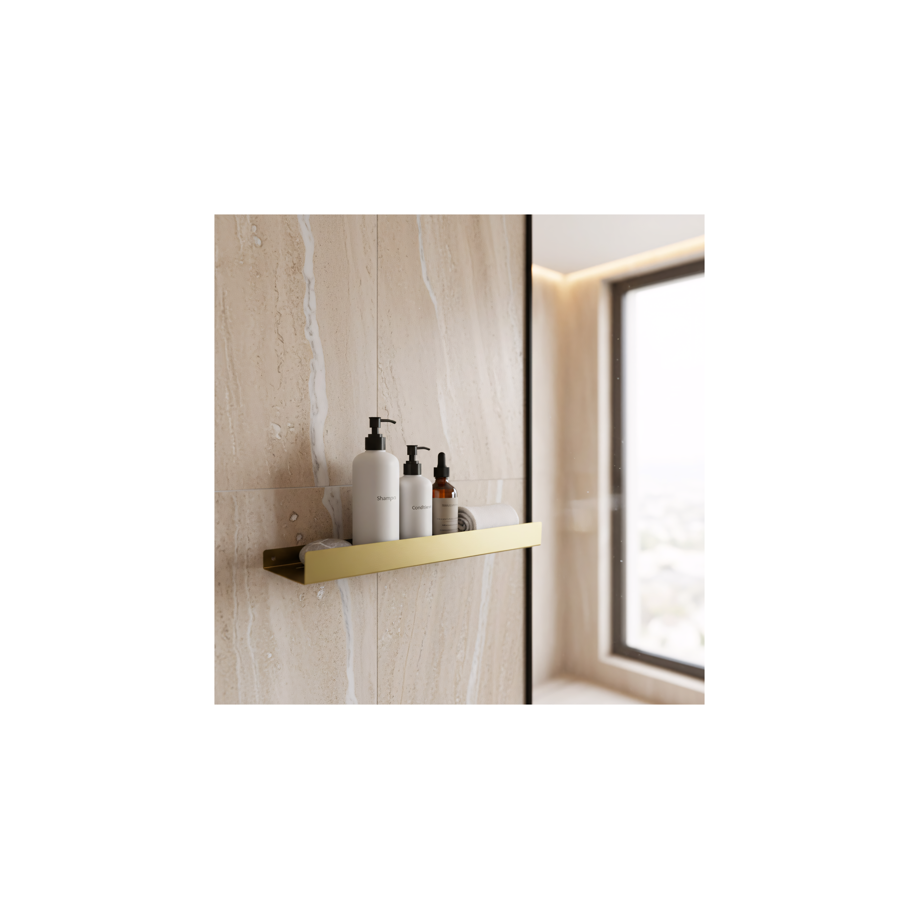 Etagère de salle de bain SF04 60cm gold brush