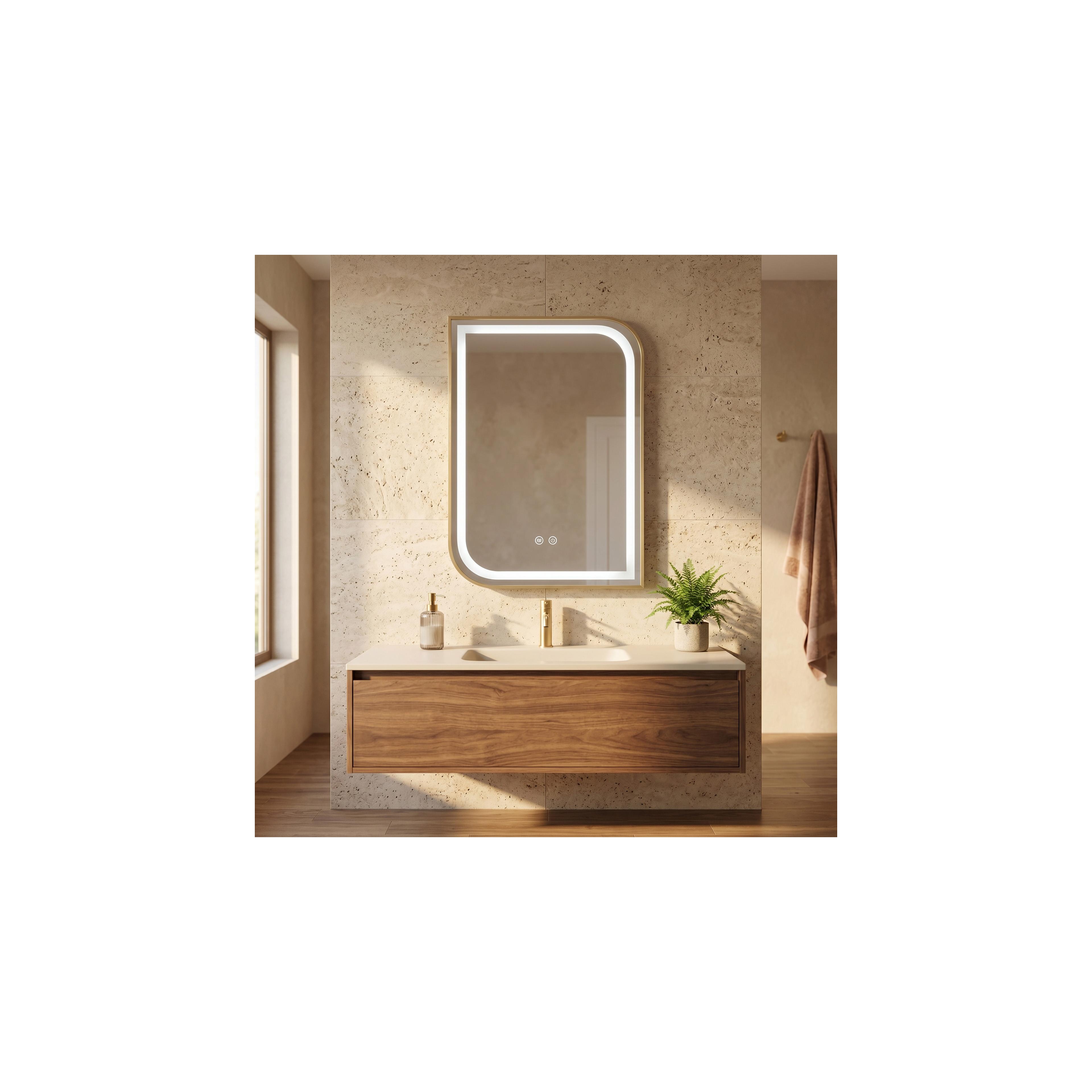 Zrkadlo LED ZONE 80X60  GOLD BRUSH