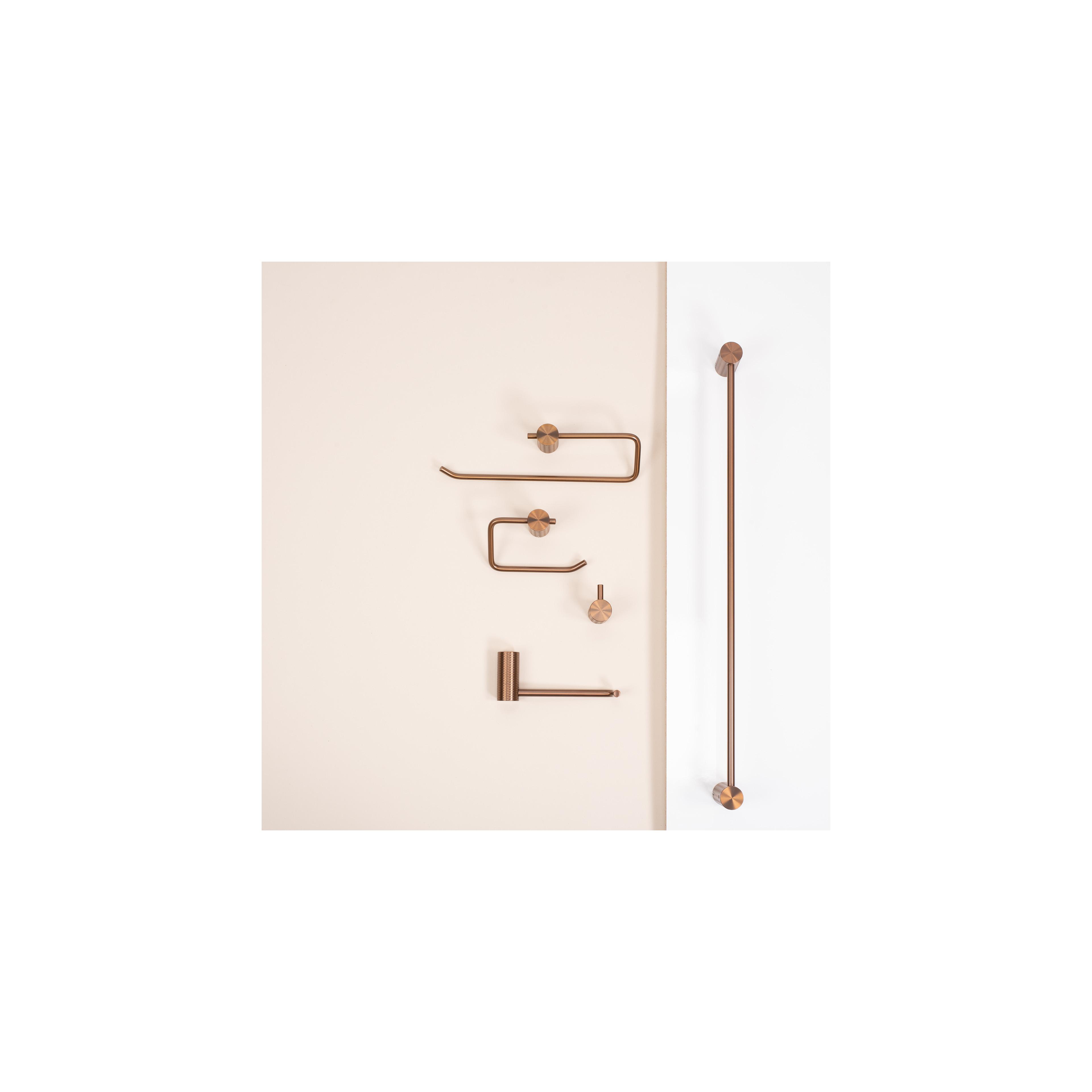 Cabide de banheiro com braço único 9703 Prism Brush Copper