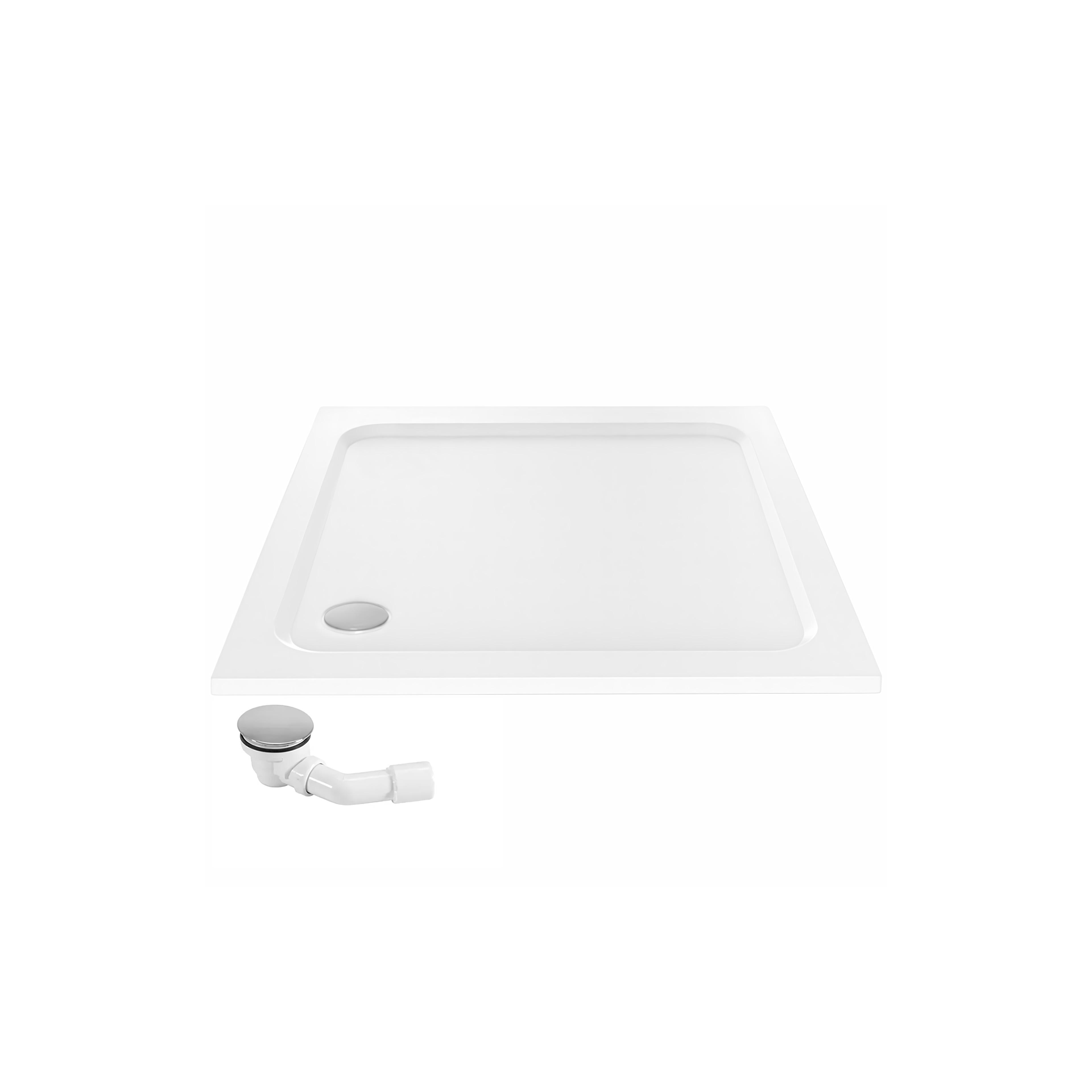 shower tray Rea Belmond White 80x80 Chrome