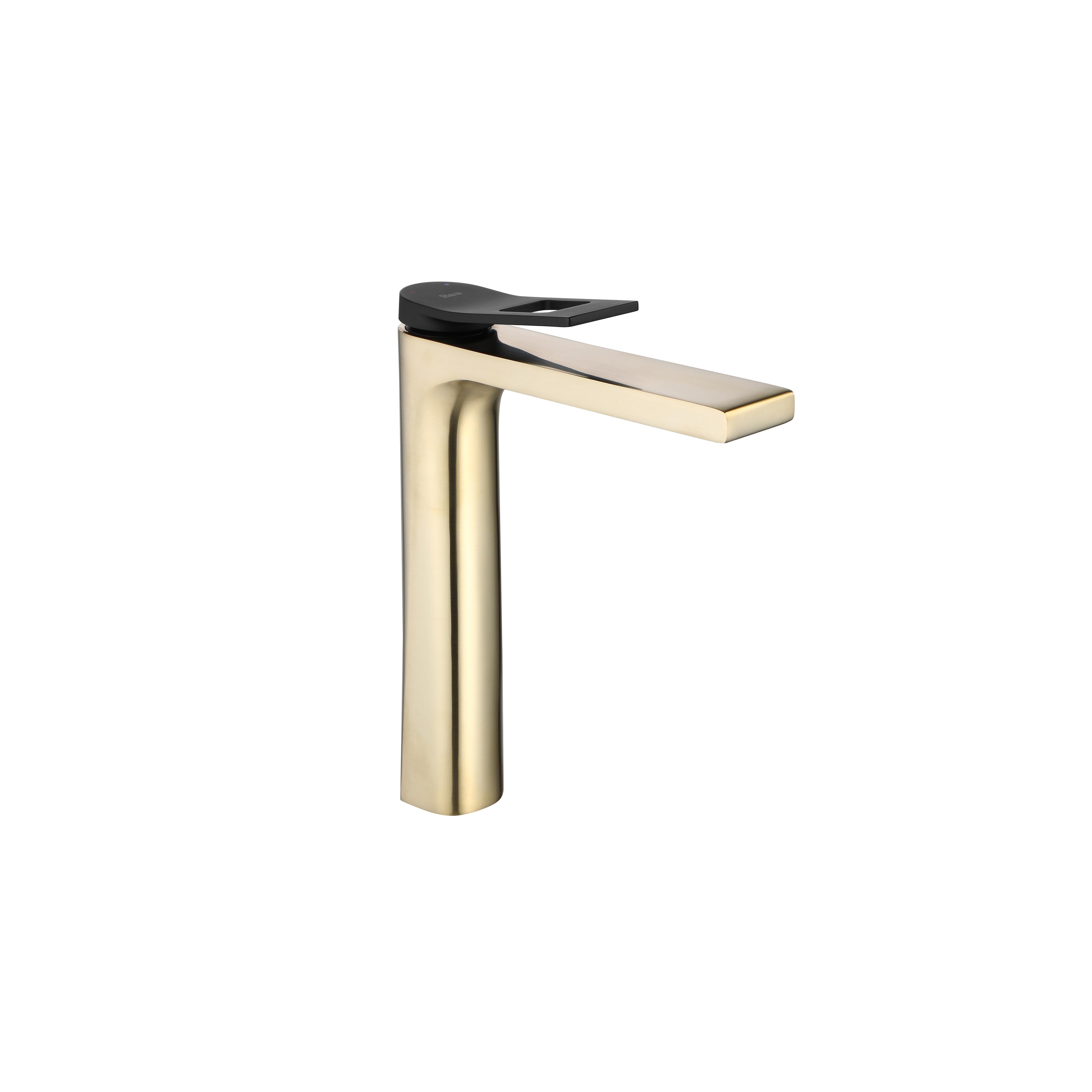 Wastafelkraan Rea Soul Black/Gold Brush High