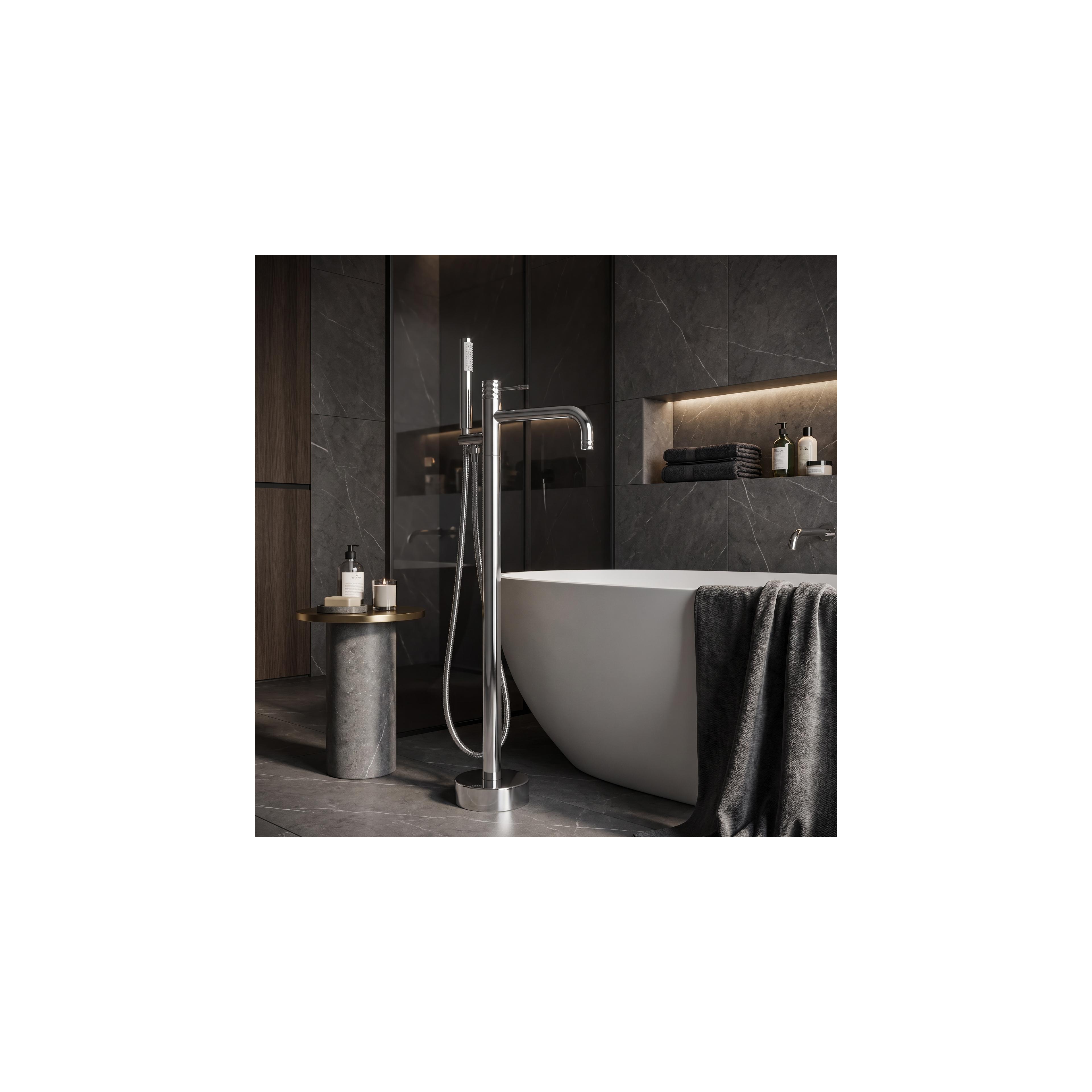 Vloeren  badmengkraan Rea Lungo Diamond Chrome