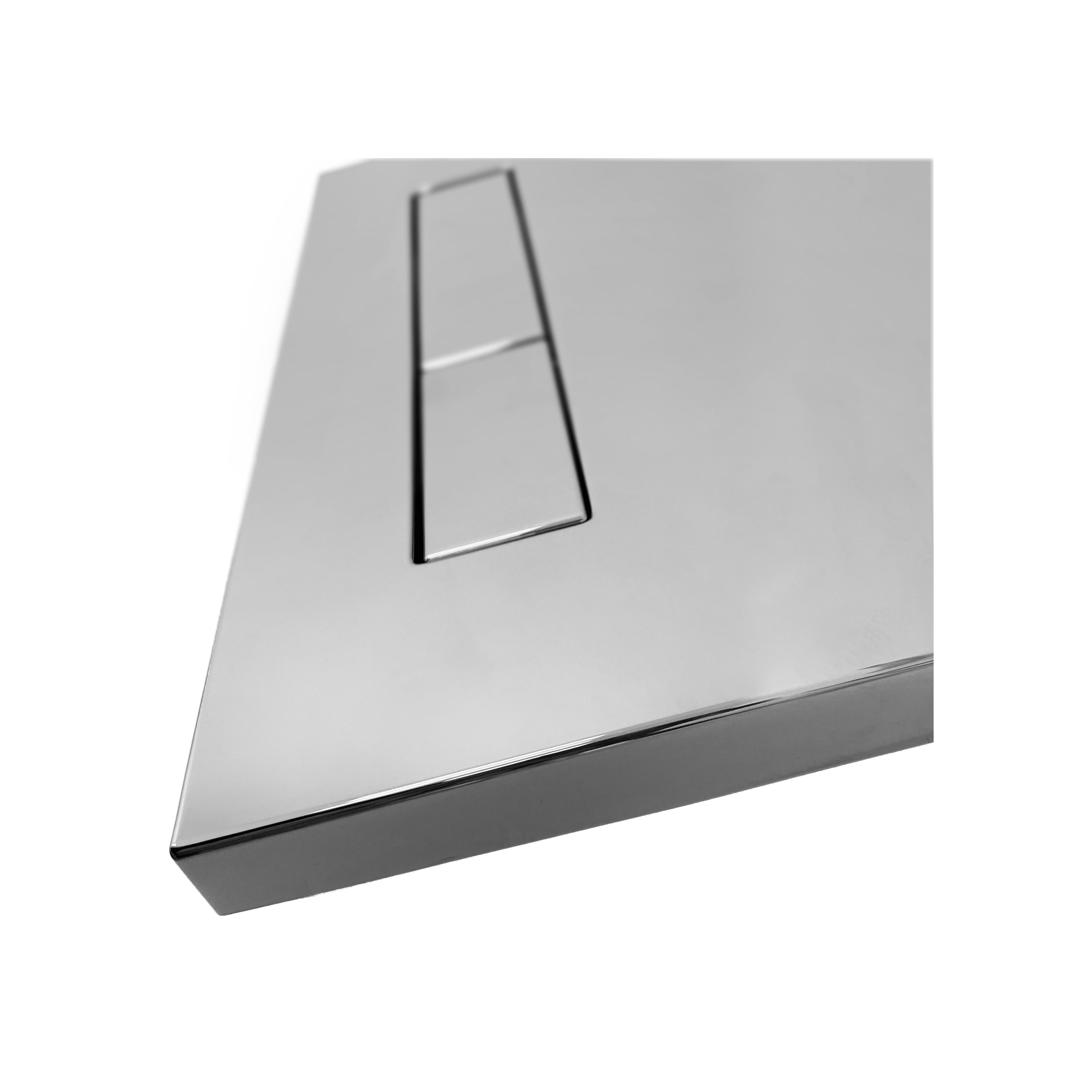 Cadru Set incastrat pentru vase WC cu buton H Chrome