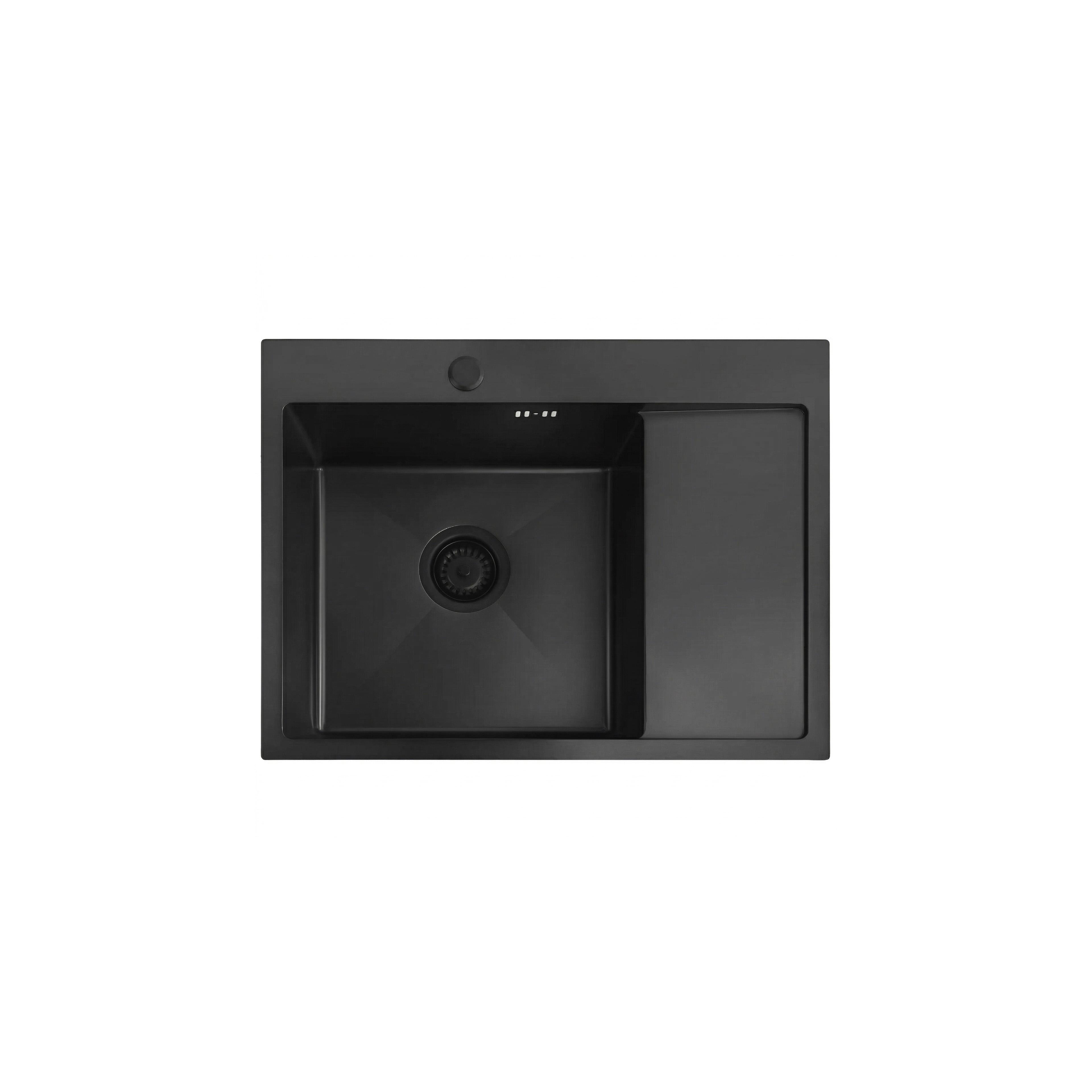 Edelstahlspüle Fin Black