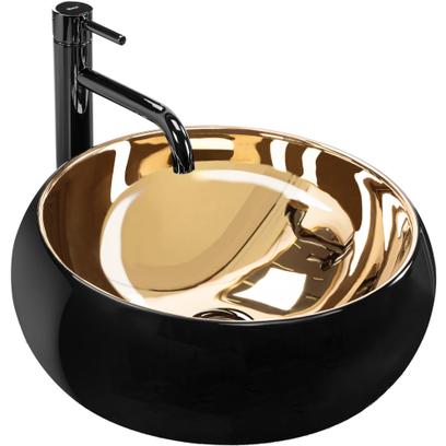 Lavabo sobre encimera REA Luna Gold/Black