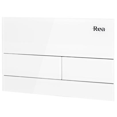 WC öblítő gomb K011A-Q Rea T White Glass