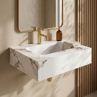 Wall-hung washbasin REA Aresa Cold Jade 60