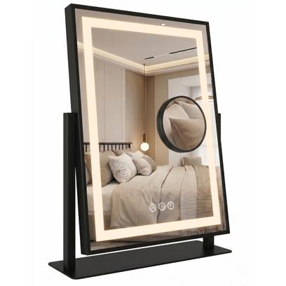 Oglindă LED LUMI Black 30x40cm