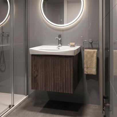 Szafka łazienkowa z umywalką Rea  DB85-50-1 Orio Dark 50cm