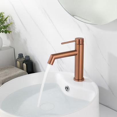 Robinet pentru lavoar Rea FOSS Brush Copper Low
