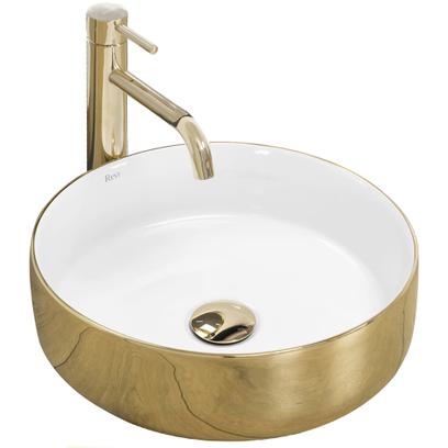 Countertop Basin SAMI GOLD WHITE