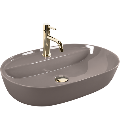 Lavabo de sobremesa REA Aura 61 Beige Shiny