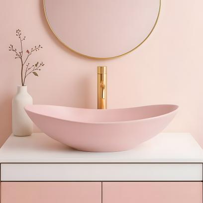 Lavabo sobre encimera Rea Royal Powder Pink Matt