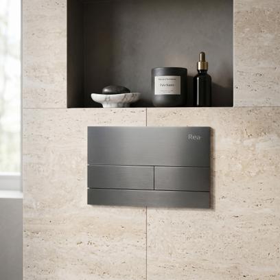 Concealed WC Frame Set Slim 024N with Titan Button