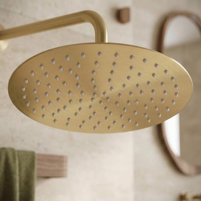 Kerek esőztető zuhanyfej REA JS-P014BG 30cm Brush Gold
