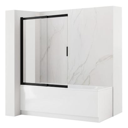 Paravento vasca scorrevole REA Dario Black 120