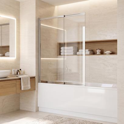 Paravento vasca scorrevole REA Dario Chrome 80