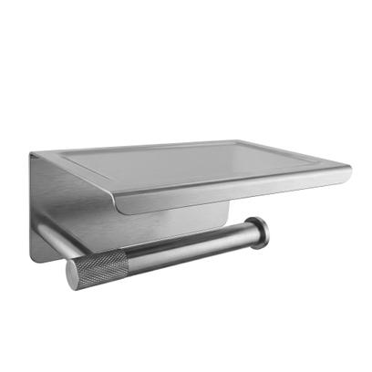 WC-papír tartó polccal 6613 Modern Nickel Brush