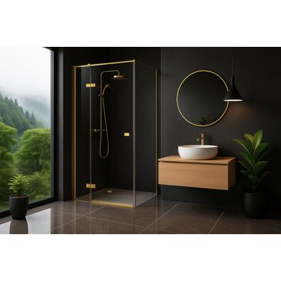 Cabina doccia Rea Atlas 120x80 Brush Gold