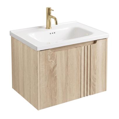 Έπιπλο μπάνιου με νιπτήρα Rea Rivo DB86-60L-3 Light 60cm