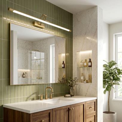 Fürdőszobai fali LED lámpa SWE024-1W 80cm Brush Gold