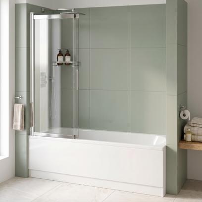 Paravento vasca scorrevole REA Dario Chrome 100