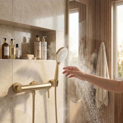 Baterie de duș REA Rivo Brush Gold
