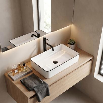 Lavoar pentru blat Rea Denis Black Edge