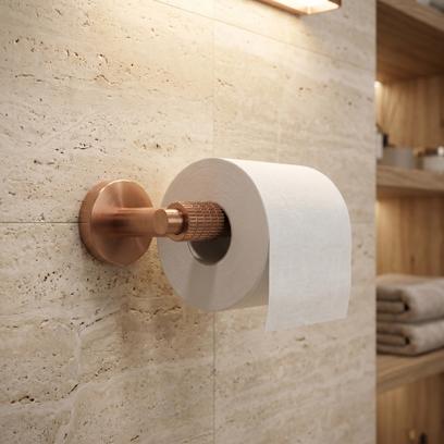 Falra szerelhető wc papír tartó 29105 Rivo Brush Copper