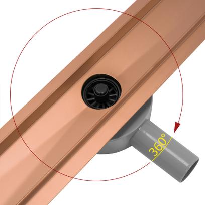 Drenaje lineal Rea Pure Neo brushed copper 70