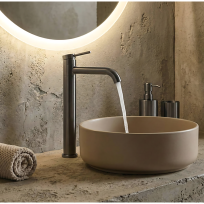 Baterie pentru baie Rea LUNGIS Gun Grey Super High