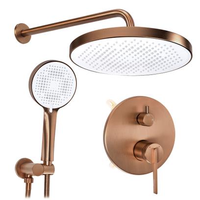 Rea Grace Brush Copper juodas paslėptas dušo rinkinys + DĖŽUTĖ