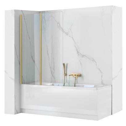 Fürdőkádparaván Rea Agat-2 100 cm BRUSH GOLD