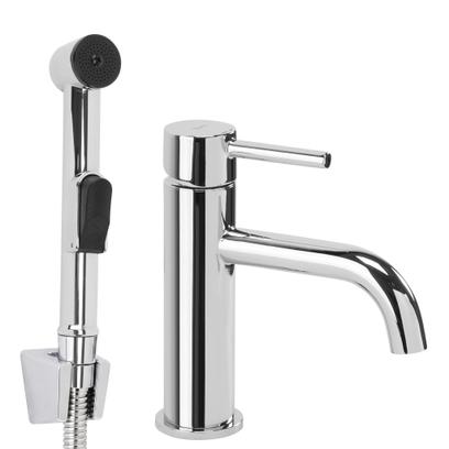 Washbasin faucet with bidetta Rea Lungo Chrome