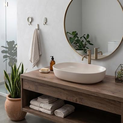 Lavoar pe blat Rea CLEO 61 BEIGE MATT