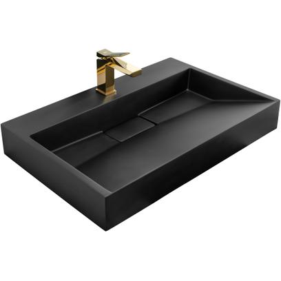 Lavabo de conglomerado GOYA BLACK MAT 70CM