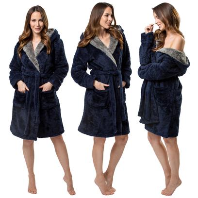 Fürdőköpeny Jordan Navy-Grey women L