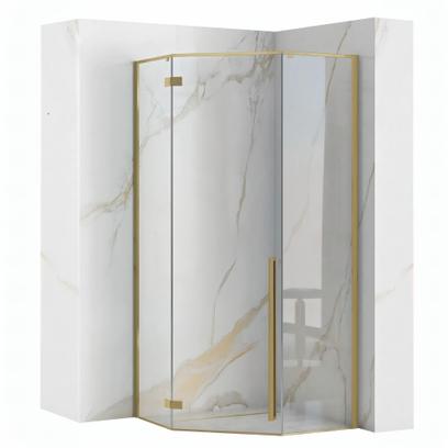 Cabina doccia DIAMOND 100x100 BRUSH GOLD