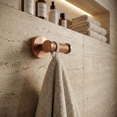 Cuier dublu 6612 Modern Copper Brush