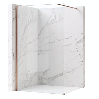 Kabina prysznicowa Walk-In Rea Flexi Transparent / Brush Copper 80