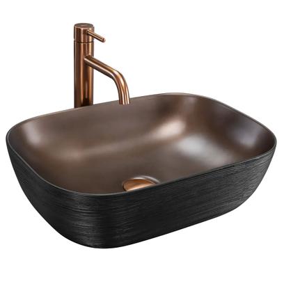 Lavabo sobre encimera Rea Belinda COPPER BRUSH / Black