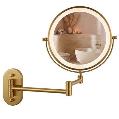 LED seinapeegel Glow Old Gold