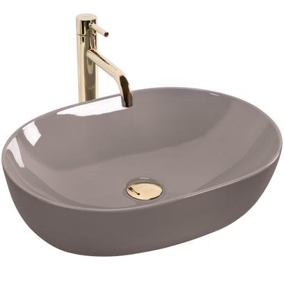 Lavabo sobre encimera Rea Lisa Beige Shiny