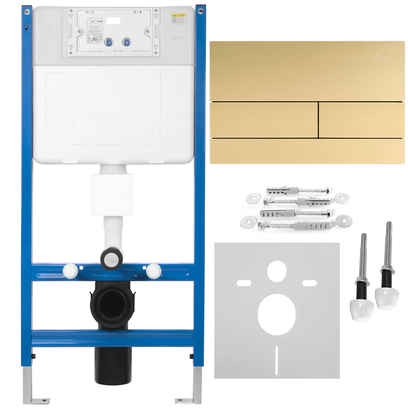 Falba építhető wc tartály K011A-Q T Brush Gold