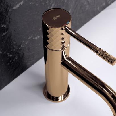 Baterie pentru lavoar Rea Lungo Diamond Copper