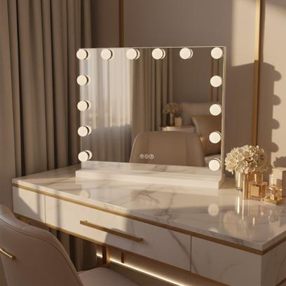 LED seinapeegel HOLLYWOOD White