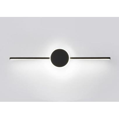 Fali LED LÁMPA APP848-1W TÜKÖR fölött 40CM ROUND Fekete