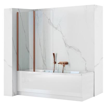 Fürdőkádparaván Rea Agat-2 100 Brush Copper