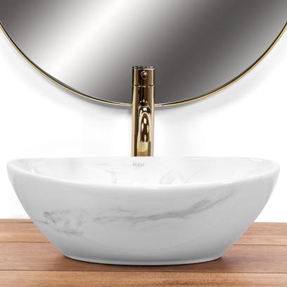 Lavabo sobre encimera Rea Sofia Nature Marble