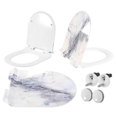 Slow-closing toilet seat CARLO GRANIT SHINY DUROPLAST SLIM